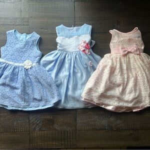 3T Girl Party Dresses - Blue, Light Blue, Pinkish Party Dresses Size 3t